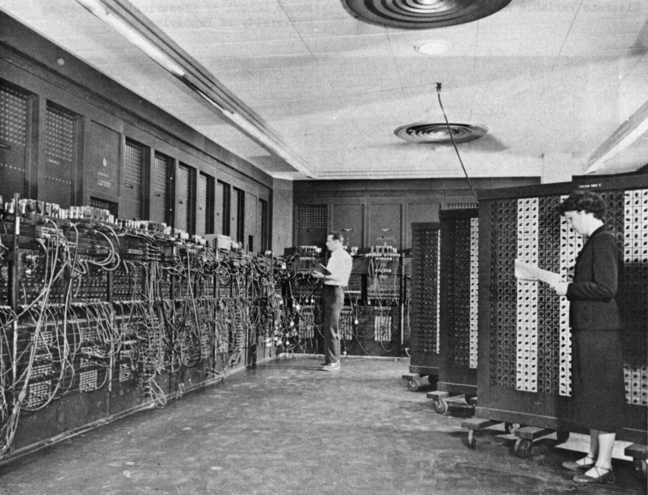 The ENIAC computer at the University of Pennsylvania, 1946.