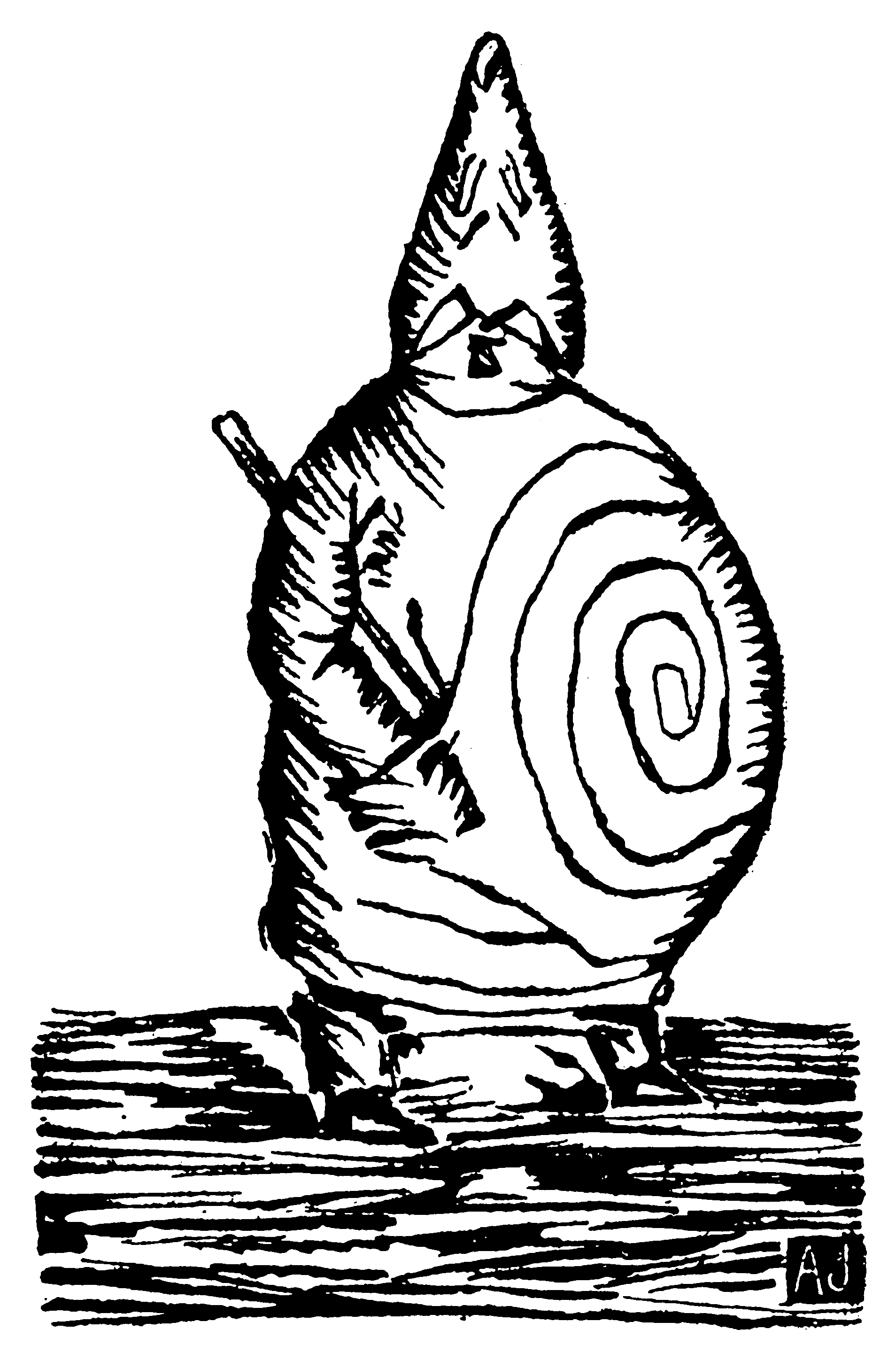 Jarry's own drawing of Père Ubu, the Véritable portrait de Monsieur Ubu, 1896.